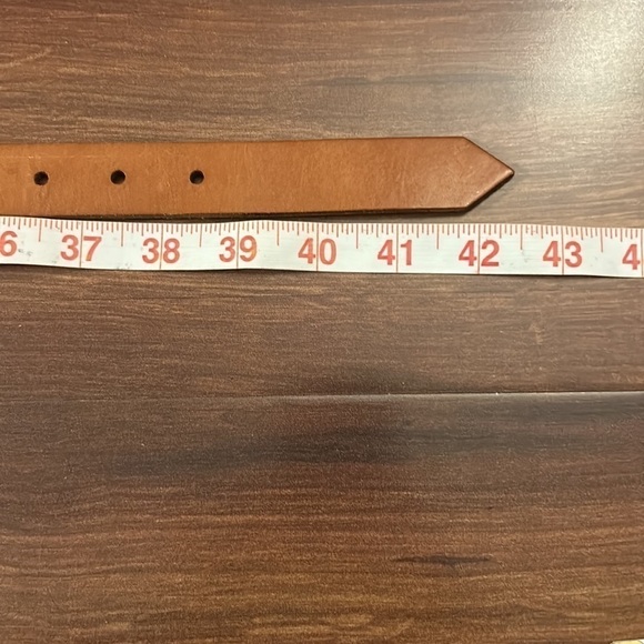 EXPRESS Genuine Leather With Woven Round Metals Belt Size Medium - Picture 7 of 9